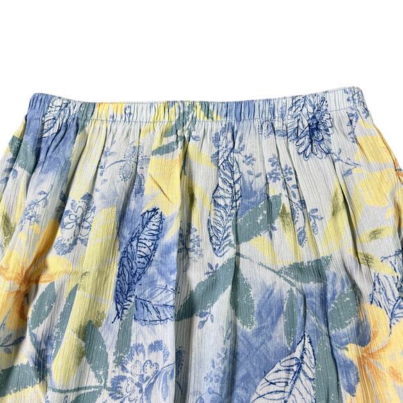 Vintage 80s Southern Lady Tropical Print Skirt Set Size 14 Cottage Teacher Retro - Picture 7 of 9